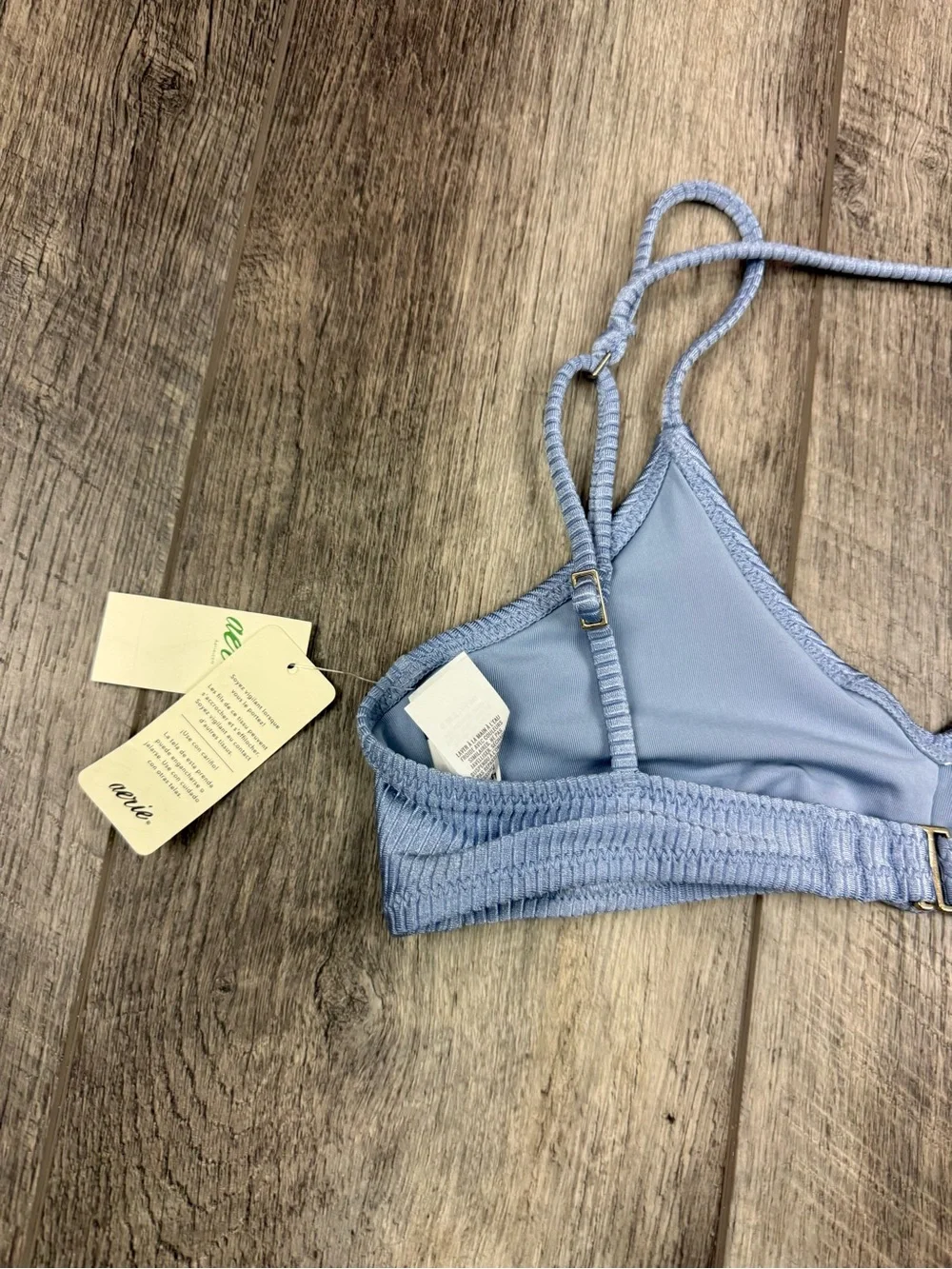 Aerie Blue‎ Ribbed Bikini Top